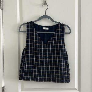 Aritzia Babaton Murphy Blouse - Navy / Tan
